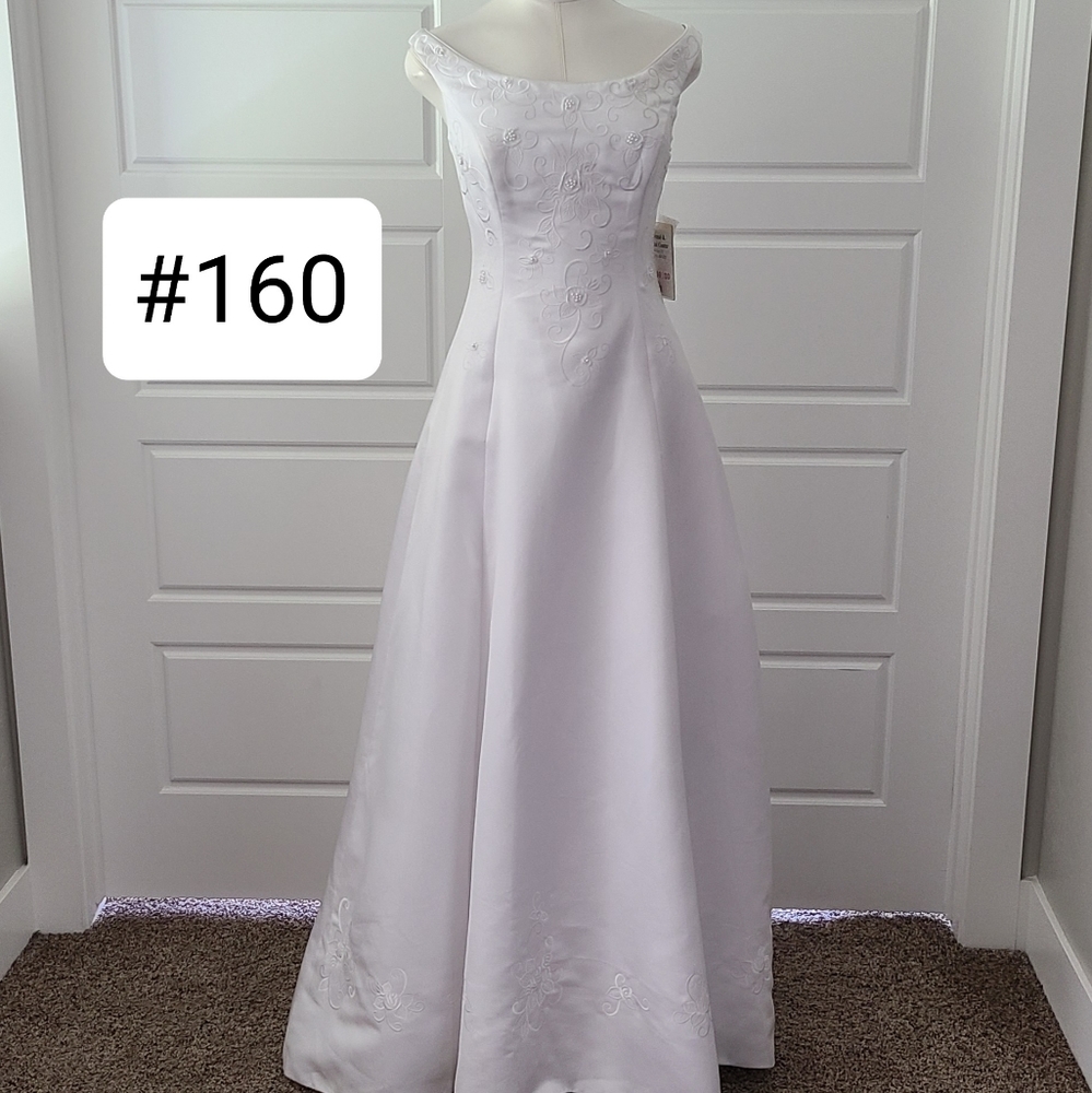 White Satin Wedding Dress